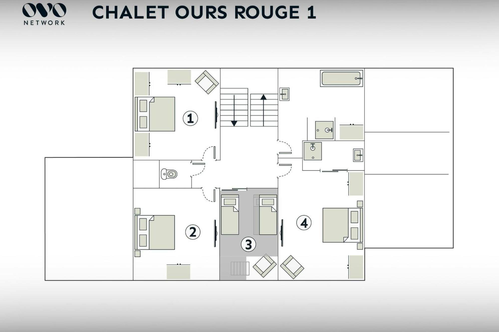 הוילה לה גראן-בורנו Chalet Ours Rouge - Ovo Network מראה חיצוני תמונה